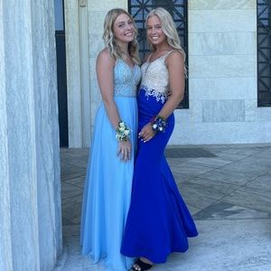 Baby blue prom dress